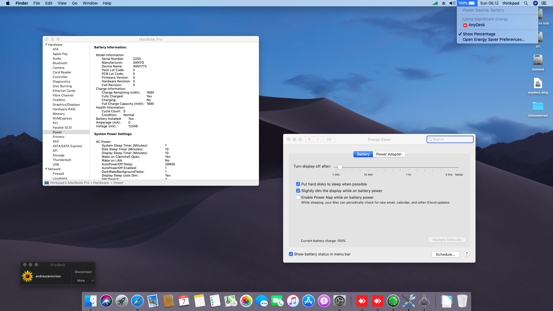 Lenovo Thinkpad X260 [Intel HD 520 + PS2 Interface] 3